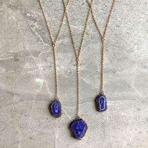 NWT Rose Gold 14K Real Amethyst Lariat Necklace